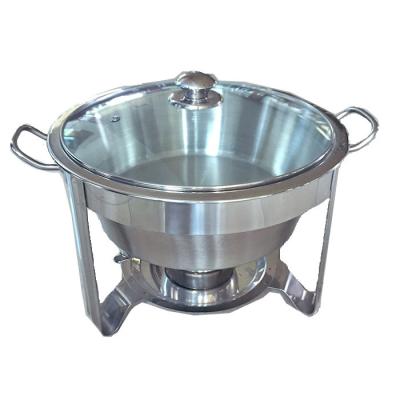 China Warmer For Soup High Quality Stainless Steel Warmer Glass Chafing Dish For Soup for sale