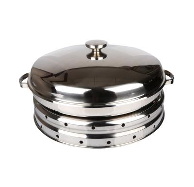 China Stocked Rotating Stainless Steel Round Food Warmer Malaysia Chafing Dish for sale