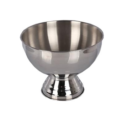 China Sustainable Hotel Stainless Steel Round Punching Bowl For Wine And Fruit for sale