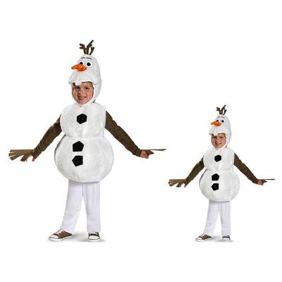 China Polyester Olaf Costume With Hat Halloween Cosplay Costume For Unisex Kids for sale