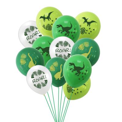 China 12 Inch Amazon Dinosaur Theme Latex Balloon Birthday Party Hot Selling Combo Set Decoration for sale