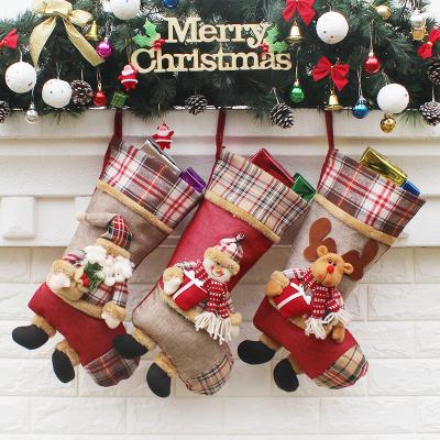 China High Quality Popular Snowman Socks Santa Claus Decorations Christmas Gift Christmas Socks Christmas Gift Bags for sale