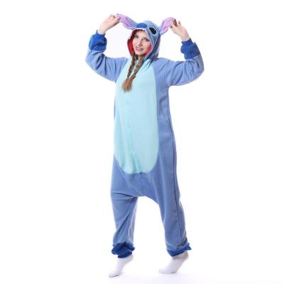 China QUICK DRY Blue Dot Pajamas Fleece Fabric Costume Dress for sale