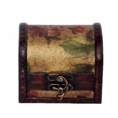 China Low MOQ Small Vintage Antique Wholesale Jewelry Box With Floral Pattern for sale