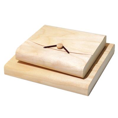 China Recyclable Hot Sale Birch Veneer Wooden Box Light Tea Gift Packaging Box for sale