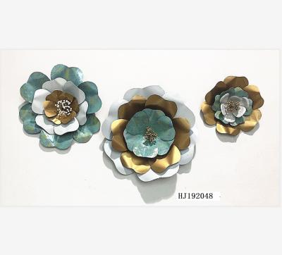 China Wholesale Europe Hot Sale Metal Flower Handwork Home Or Office Wall Art Decoration for sale