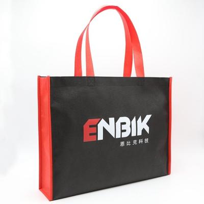 China Professional Customized China sewing Non Woven Shopping Bag Folding Advertisement Bags for sale