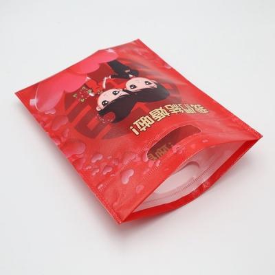 China factory supply with  lamination wedding foldable d-cut non woven gift bag for sale