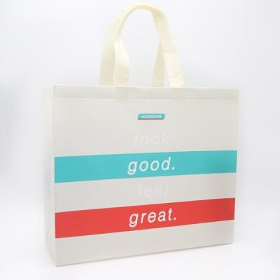 China Hot Selling Eco- friendly Recycled Laminated Non Woven Shopping Bag With Custom Logo for sale