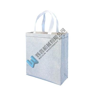 China Top grade  Promotional Recycled silver Eco Bag With Glitter Lamination carry bag for sale