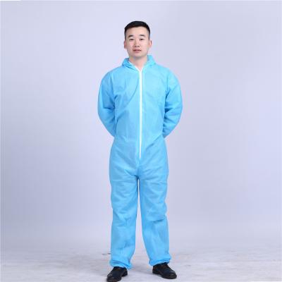 China Dust Proof High Quality Low Price Disposable Nonwoven SMS Cloth Protective Coverall With Breathable Elastic Cuff for sale