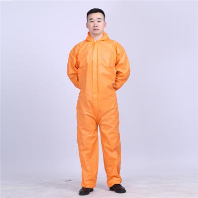 中国 Disposable Coveralls Dust Proof Chemical Paint Protective Nonwoven Cuff Waist Chemical Resistant Workwear SF 販売のため