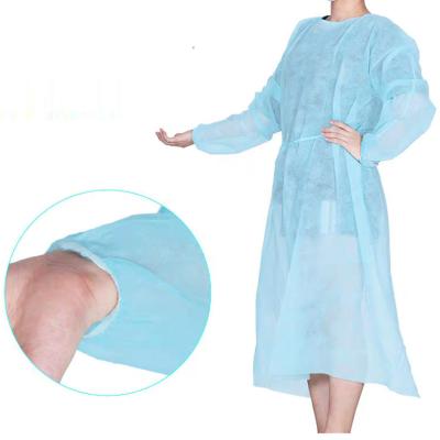 China Customized Disposable Protective Gown High Quality Oil Proof Waterproof Dustproof PP Surgical Gown Hospital Disposable Protective Gown for sale