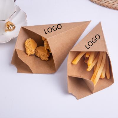 China Food Grade Food Corrugated Box Creative Fast Food Takeout Lunch Chicken Potato Chips Packaging Box for sale