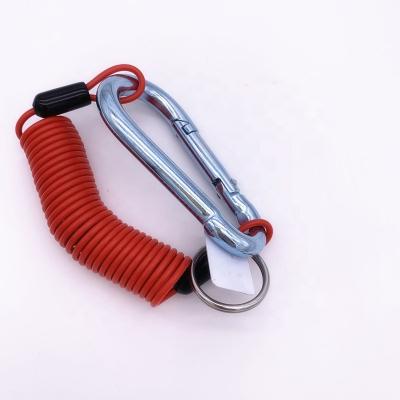 China PVC C-Pin 4ft Brake Switch Cable Breakaway Safety Tool Spring Safety Tool Spring Detached Retractable Trailer Lanyard for sale