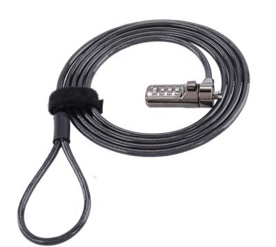 China Noble C-PIN School Security Wholesaler Laptop Steel Wire Digital Notebook Wedge Cable Lock for sale