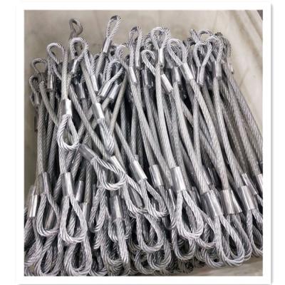 China C-Pin Metal THIMBLE and Steel Wire Rope Galvanized Steel Wire Rope Hardened Cable End with Threaded Eye Metal Terminals for sale