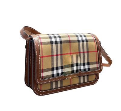 China Motion Sensing Fashion Women Plaid Patchwork Bag Shoulder Cross - Body Messenger Bags Casual Ladies Small Thick Chain Handbags for sale