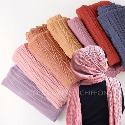 China Wholesale Scarf Scarf Custom Design Polyester PS Ex Tube Banada Umbilical Skirt Casual Suit Set Pleated Hijab Scarf for sale