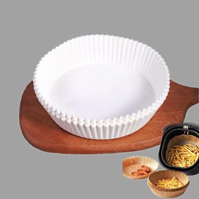 China Greaseproof Top Fashion White Disposable Liner Non-Stick Round Parchment Bake Air Fryer Paper Plate Bowl for sale