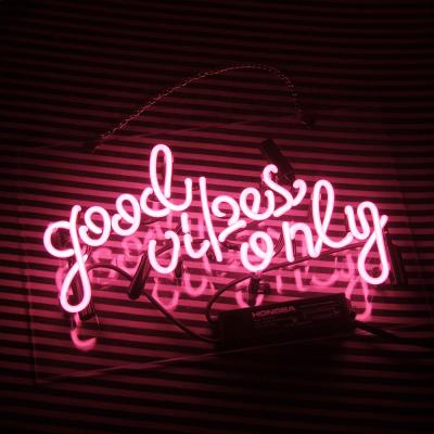 China Dropshipping Vibraphone Letter Neon Light Sign Wedding Party Decor Home Room Decor Indoor Outdoor Pink Acrylic Gift 14x9 inch Good Only for sale