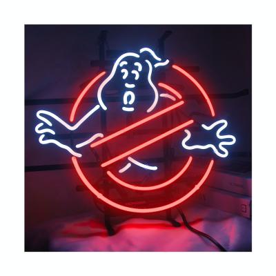 China Buildings Drop Shipping Ghostbusters Glass Tube Neon Light Decor Beer Bar Shop Party Wall Hanging Lamp Electronic Gift 17x14 inch for sale