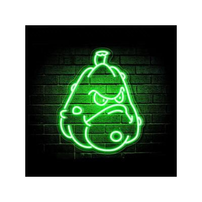 China New Design Indoor Outdoor Plants Against Zombies Handmade Flexible LED Squeeze Neon Light Home Bedroom Kids Room Decor 14x11.5 Thumb Art Neon Sign for sale