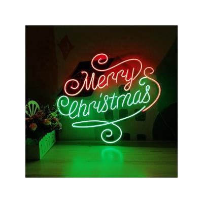 China Free Shipping Art Acrylic Letter Wall Hanging LED Merry Christmas Neon Sign Indoor Outdoor Decor For Bar Party Shop LED 24x20Inch Flexible Neon Sign for sale