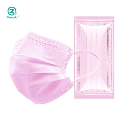 China All Disposable Medical Mask 3 Ply Non Woven Face Mask Rose Nonwoven Face Mask With Tie Or Ear-loop for sale