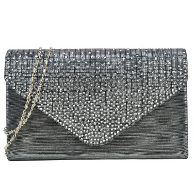 China High Quality Ladies Frosted Satin Evening Clutch Purse Bag Cross - Body Handbags Party Prom Wedding Envelope Diamond Clutch Bag for sale