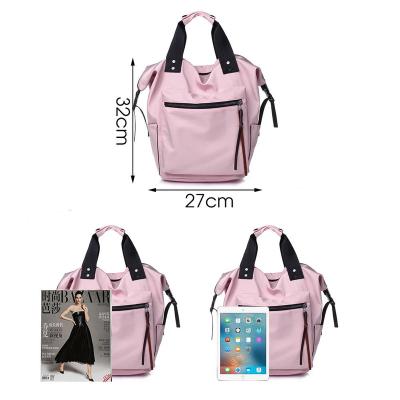 China Water Resistant Casual Waterproof Backpack Women Large Capacity Duffle Travel Schoolbags For Teenage Girls Students Satchel Luggage Pink Backpack for sale