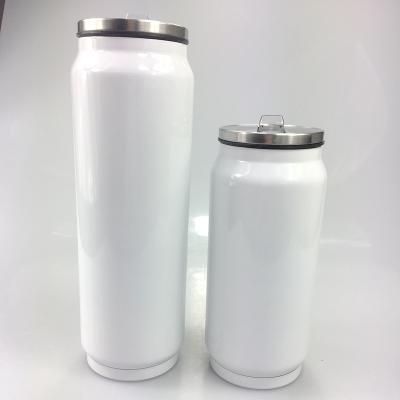 China Hotel Restaurant Home 350ml 500ml Stainless Steel Sublimation Blanks Cola Cans Insulated Double Walled Eco-Friendly Custom Tumbler Cups With Lid for sale