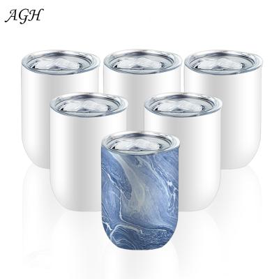 China 12 Ounce Viable Cute Straight Iced Coffee Sublimation Blanks Gradient Wine Tumbler Blanks Cups Us Warehouse for sale