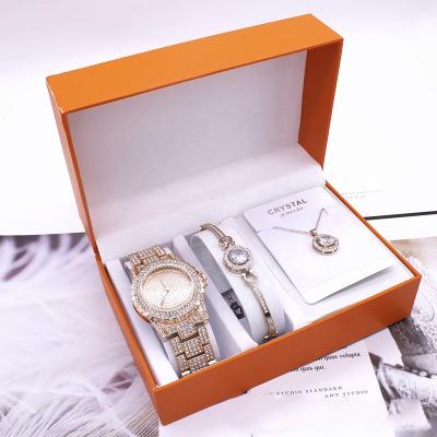 China Fashion \ 2021 SY new luxury popular necklace bracelet watch foreign trade ladies fashion casual wristwatch set for sale