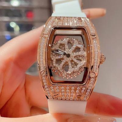 China 2021 Power Reservation SY Perspective Unique Mechanical Watch High Quality Women's Luxury Square Diamond Watch for sale