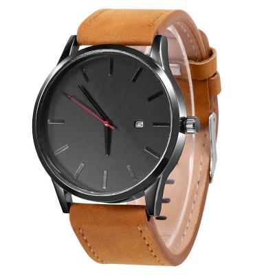 China 2021 SY hot sale men's fashion watch quartz leather watch with bracelet set for sale