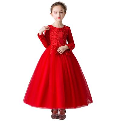 China Latest Regular Western Party Wear Cute Fashion Girls Puffy Dresses Bridesmaid Elegant Fashion Girl Dresses Long For Girls for sale