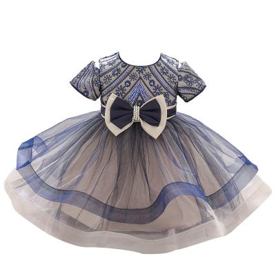 China Anti-static Dress Design Little Girl Party Night Dinner Family Gathering Dresses Children Clothes for sale