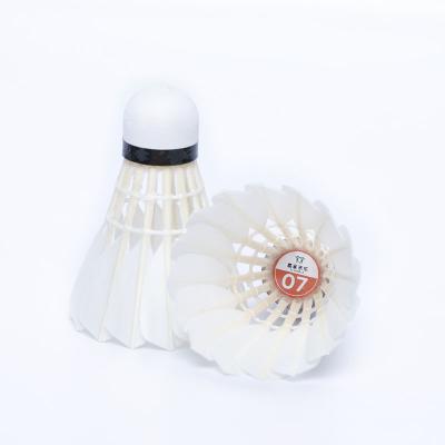 China International competition original light weight high quality custom logo goose feather badminton training shuttlecock for sale