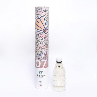 China China Manufacturer International Competition Custom Logo White Goose Feather Badminton Shuttlecock for sale