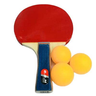 China 8cm Durable Rubber Color Handle Double Inversion Rubber Board Stacked Racket Set With Square Bag for sale