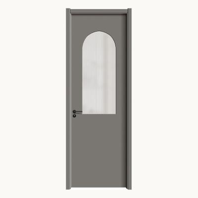 China Waterproof American design style solid wood glass door entrance exterior wooden door model for sale