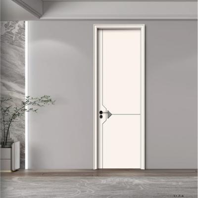 China Waterproof Solid Wood Interior Door Modern Oak  Wooden Doors For Bedroom for sale