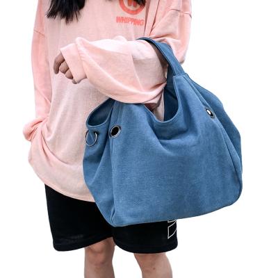 China Water-resistant ladies fashion handbags for women canvas single-handle large capacity women's shoulder bag retro for sale