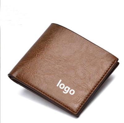 China Retro Classic Men's Leather Wallet Youth Wallet Student Purse Waterproof Soft Cut Short Business Wallets for sale