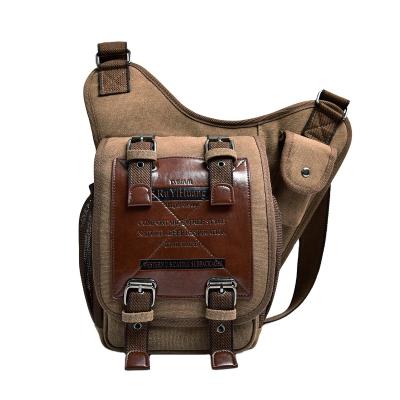 China European and American fashion retro men's multi-function canvas men's shoulder messenger bag daily use new men's bag for sale