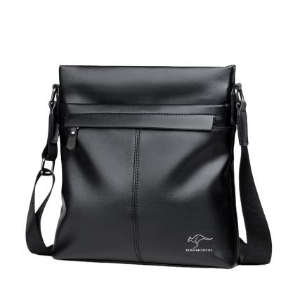 China Fashion PU Leather Shoulder Bags Mens Daily Use Casual Bags Soft Men Messenger Bag for sale