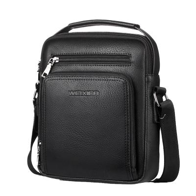 China Daily Use Men's Shoulder Bags Casual Portable Mens Business PU Leather Messenger Bag for sale