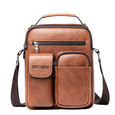 China Daily Use Men's Messenger Bag Business Handbag Vertical Men's Retro One-Shoulder Bag Men's Casual Bag for sale