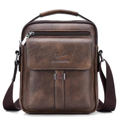 China Daily Use Men's Casual Shoulder Bag Messenger Bag Fashion PU Leather Messenger Bag for sale